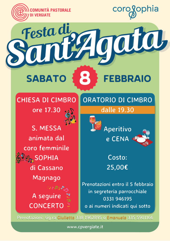 Volantino festa di sant'Agata 2025 CPVergiate